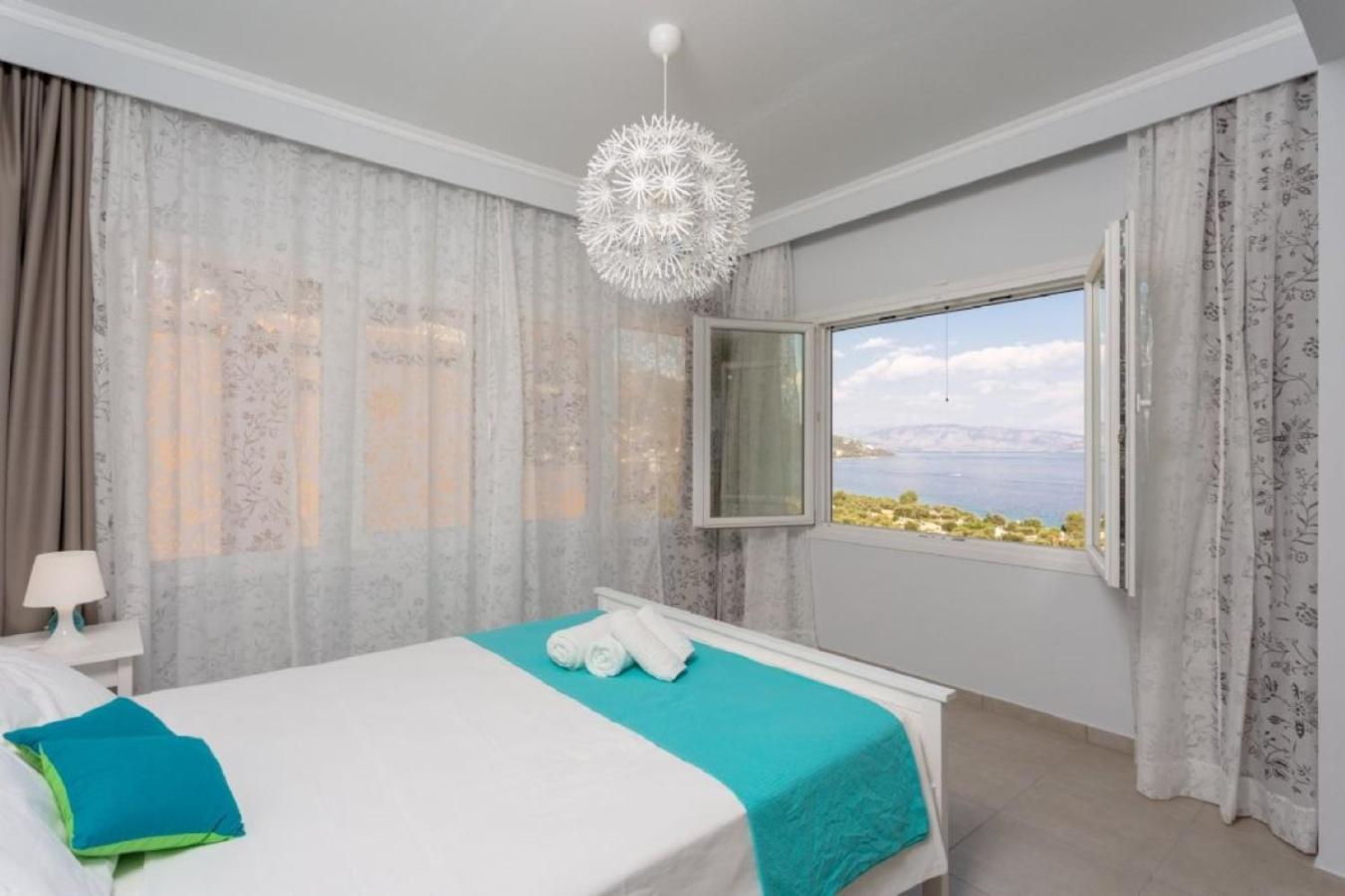 Corfu Sea View Villa - Aurora 巴尔巴蒂 外观 照片